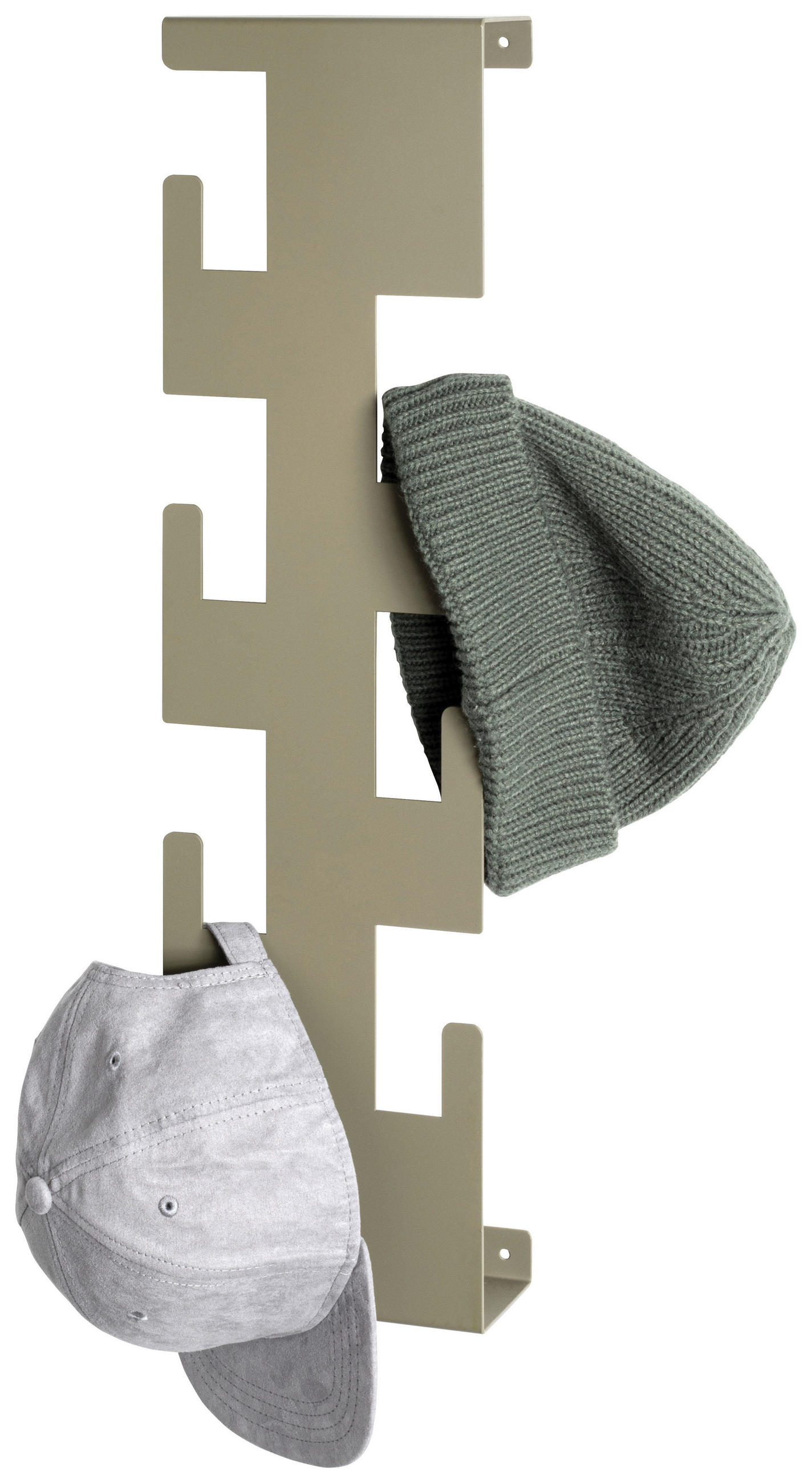 NÁSTĚNNÁ ŠATNA - zelená, Design, kov (15/60/8cm)