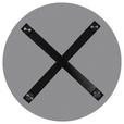 BEISTELLTISCH 50/50/55 cm Grau, Schwarz rund  - Schwarz/Grau, Design, Glas/Metall (50/50/55cm) - Xora
