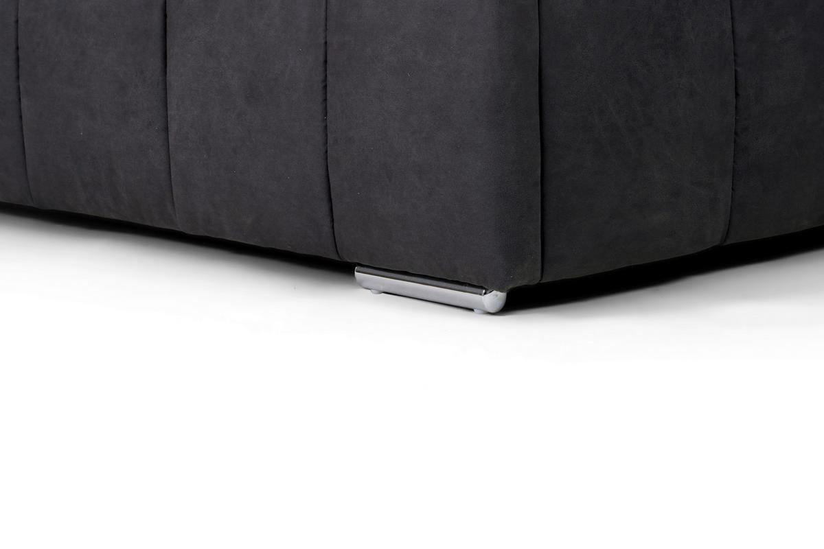 KÁRPITOZOTT ÁGY 180/200 cm  fekete  - ezüst/fekete, Basics, faalapú anyag/textil (180/200cm) - Carryhome