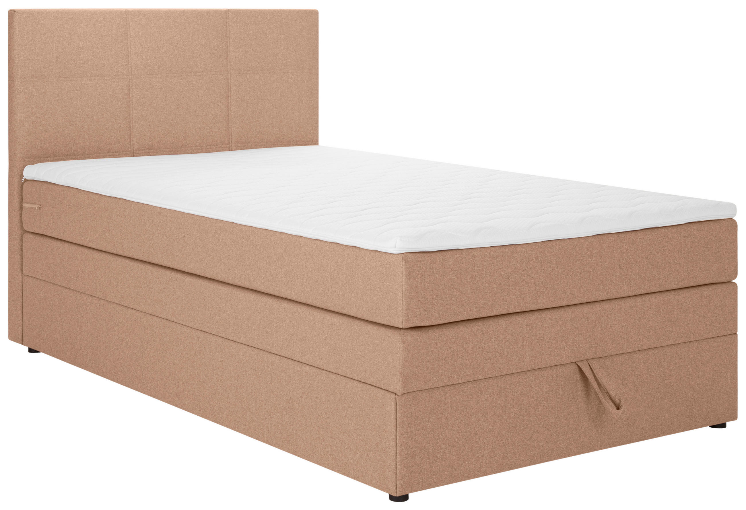 BOXSPRINGBETT 90/200 cm  in Orange  - Schwarz/Orange, Design, Kunststoff/Textil (90/200cm) - Welnova
