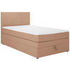 BOXSPRINGBETT 90/200 cm  in Orange  - Schwarz/Orange, Design, Kunststoff/Textil (90/200cm) - Welnova