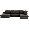 WOHNLANDSCHAFT in Chenille Braun  - Chromfarben/Braun, Design, Textil/Metall (165/353/212cm) - Livetastic