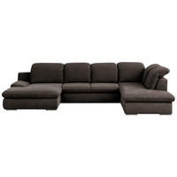 WOHNLANDSCHAFT in Chenille Braun  - Chromfarben/Braun, Design, Textil/Metall (165/353/212cm) - Livetastic