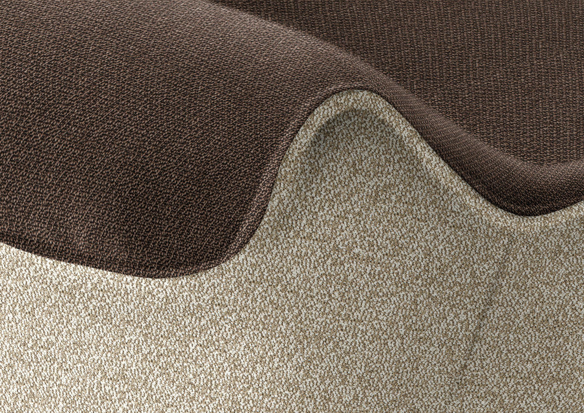 ECKBANK 162/237 cm  in Braun, Beige  - Eichefarben/Beige, Design, Holz/Textil (162/237cm) - Koinor