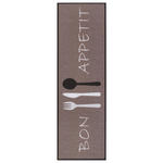 KÜCHENLÄUFER 50/150 cm Cook & Clean Braun, Weiß  - Braun/Weiß, Design, Kunststoff (50/150cm) - Esposa