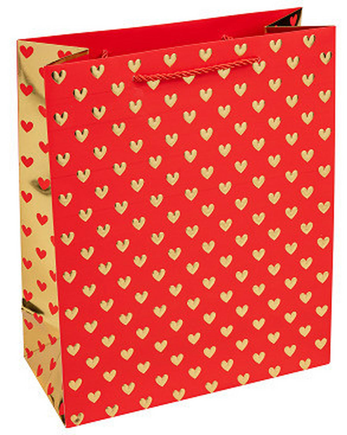 GESCHENKTASCHE  - Rot, Basics, Papier (18/23/10cm)