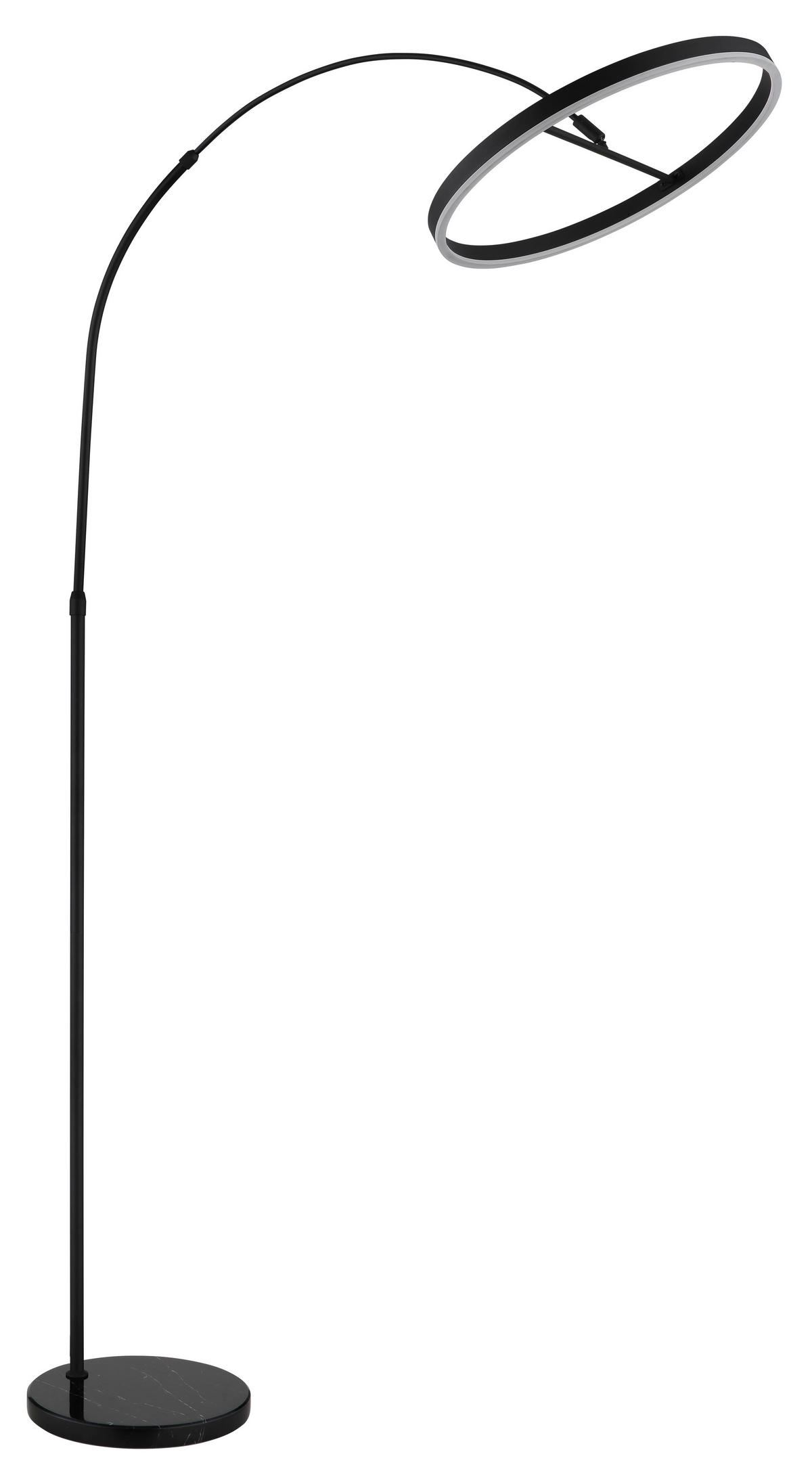 LED-STEHLEUCHTE 15/107 cm    - Schwarz/Weiß, Design, Kunststoff/Stein (15/107cm) - Globo