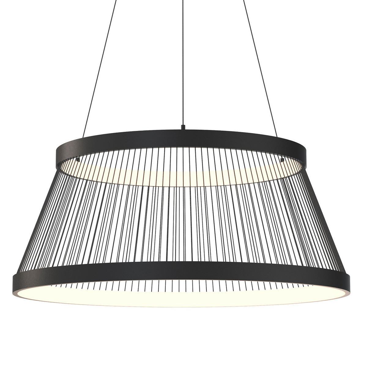 LED-PENDELLEUCHTE 80/80/150 cm  - Schwarz, Design, Metall (80/80/150cm)