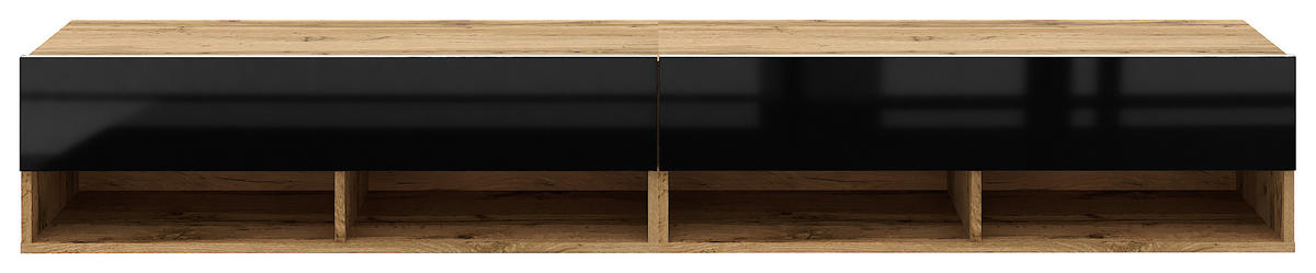 LOWBOARD DERBY  in 200/31,5/32,5 cm  - Eiche Wotan/Schwarz, Design, Holzwerkstoff (200/31,5/32,5cm) - Livetastic