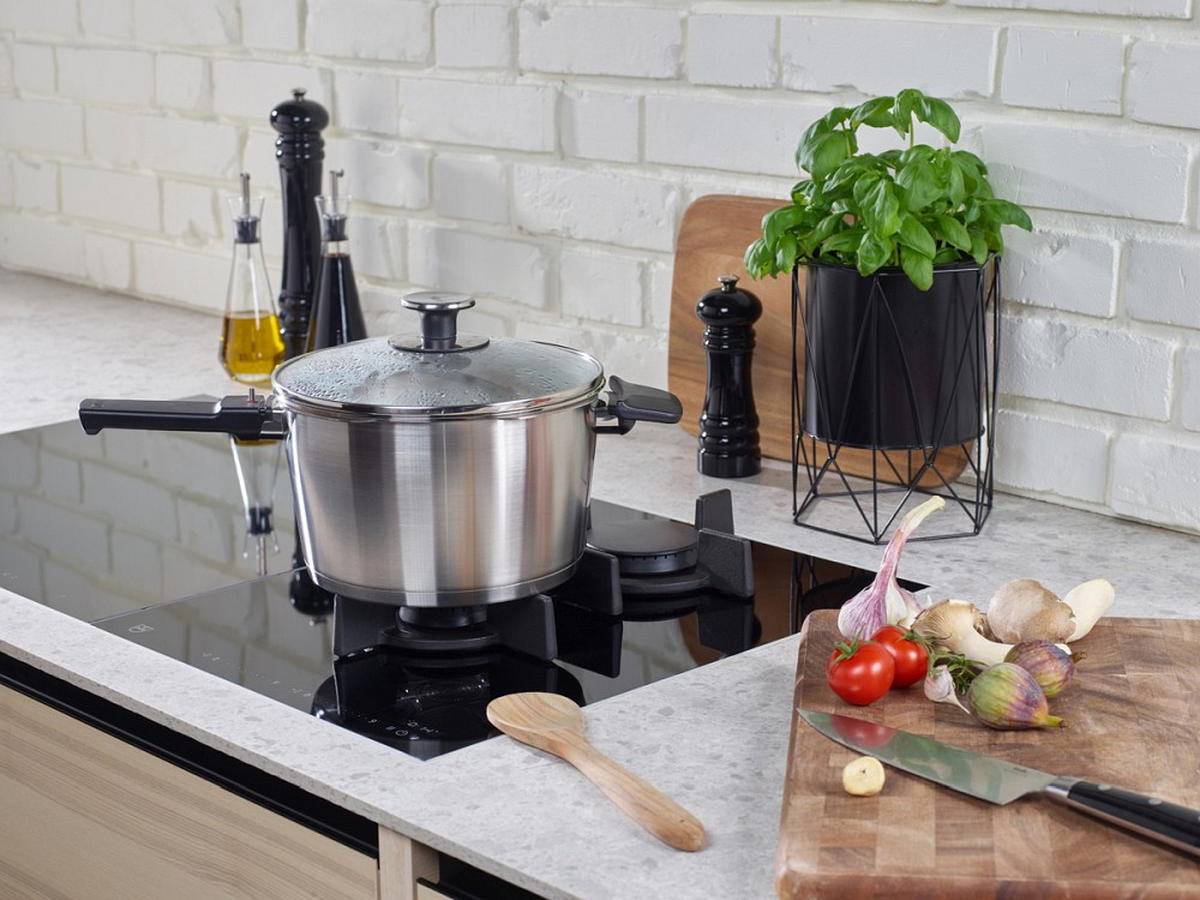 SCHNELLKOCHTOPFSET VITAQUICK® PREMIUM satiniert  - Edelstahlfarben, Basics, Metall (3,5 / 6,0l) - Fissler