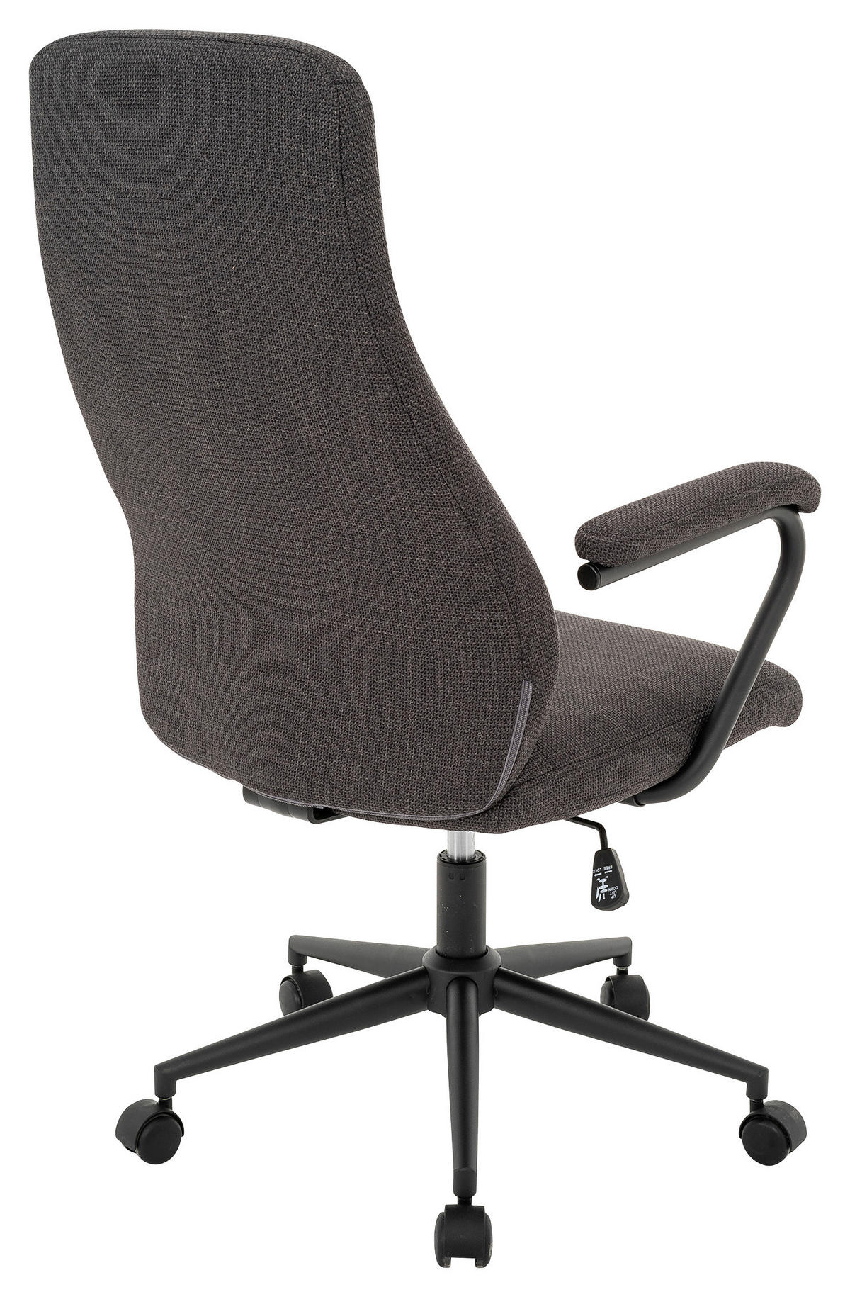 CHEFSESSEL Webstoff Anthrazit, Schwarz  - Anthrazit/Schwarz, MODERN, Kunststoff/Textil (60/106-114/65cm) - MID.YOU