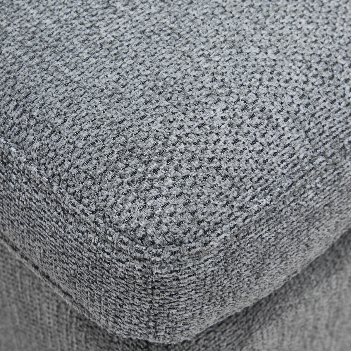 ECKSOFA Webstoff Grau  - Schwarz/Grau, Modern, Textil/Metall (250/189cm) - MID.YOU