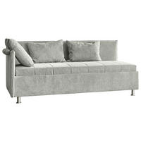 POLSTERLIEGE Flachgewebe Ecru  - Ecru/Alufarben, KONVENTIONELL, Holz/Holzwerkstoff (120/200cm) - Beldomo - Sleep