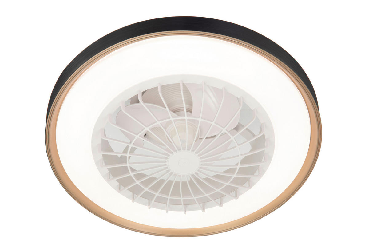 PLAFONSKI VENTILATOR   - bela/zlatna, Osnovno, metal/plastika (50/12cm) - Mican