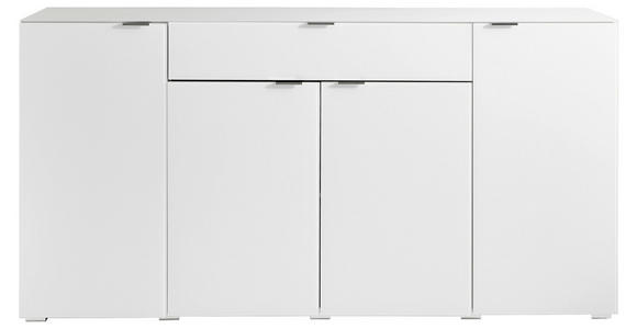 SIDEBOARD 180/92/42 cm in Weiß - Chromfarben/Weiß, Design, Glas/Holzwerkstoff (180/92/42cm) - Novel
