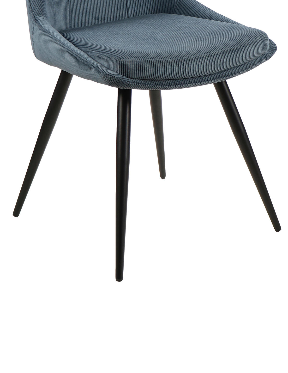STUHL Cord Blau Pappel Sperrholz  - Blau/Schwarz, MODERN, Holz/Textil (49/88/59cm) - MID.YOU