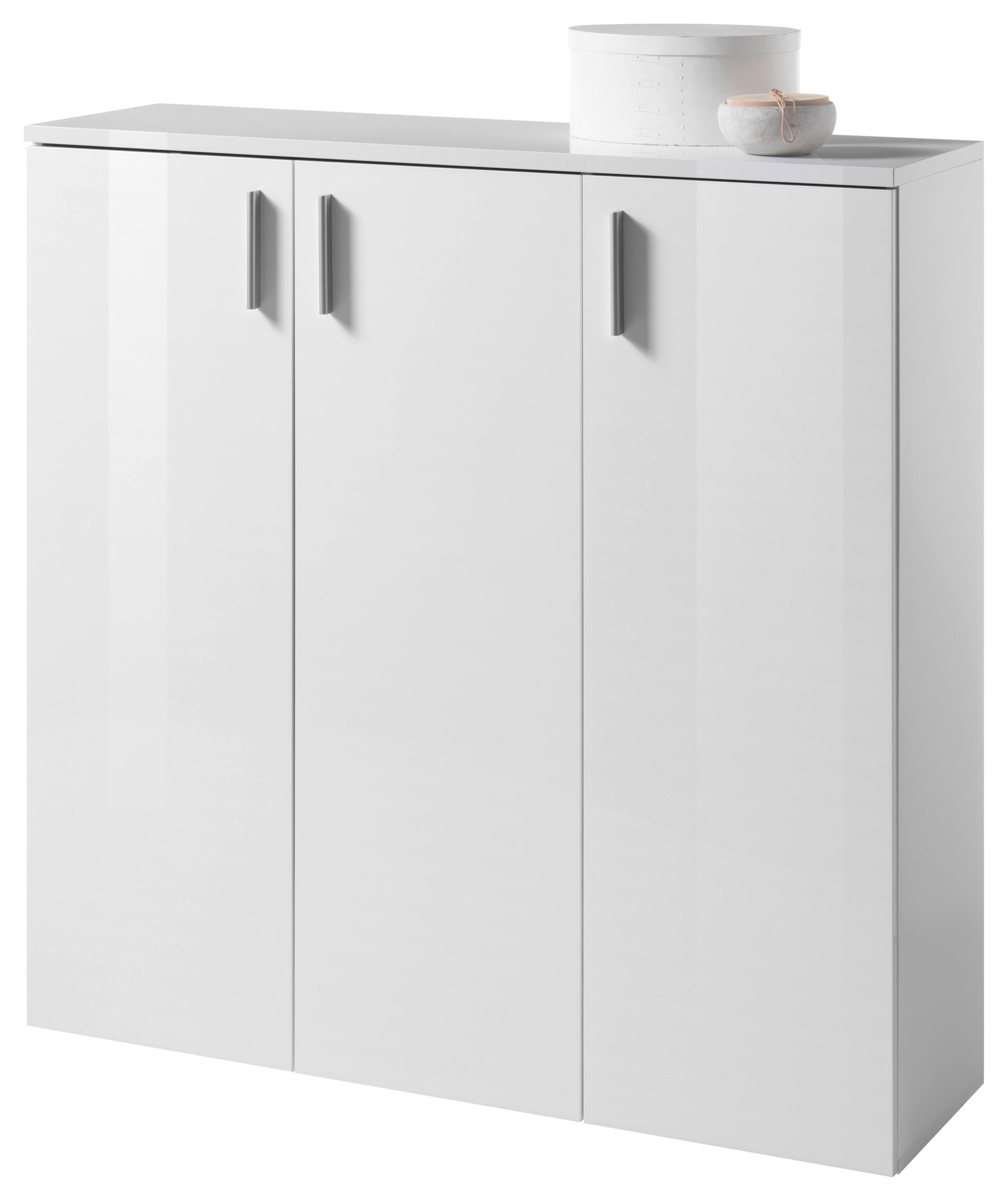 CIPELARNIK  bela  pločasti materijal     - bela/srebrna, Moderno, pločasti materijal/plastika (120/120/35cm) - MID.YOU