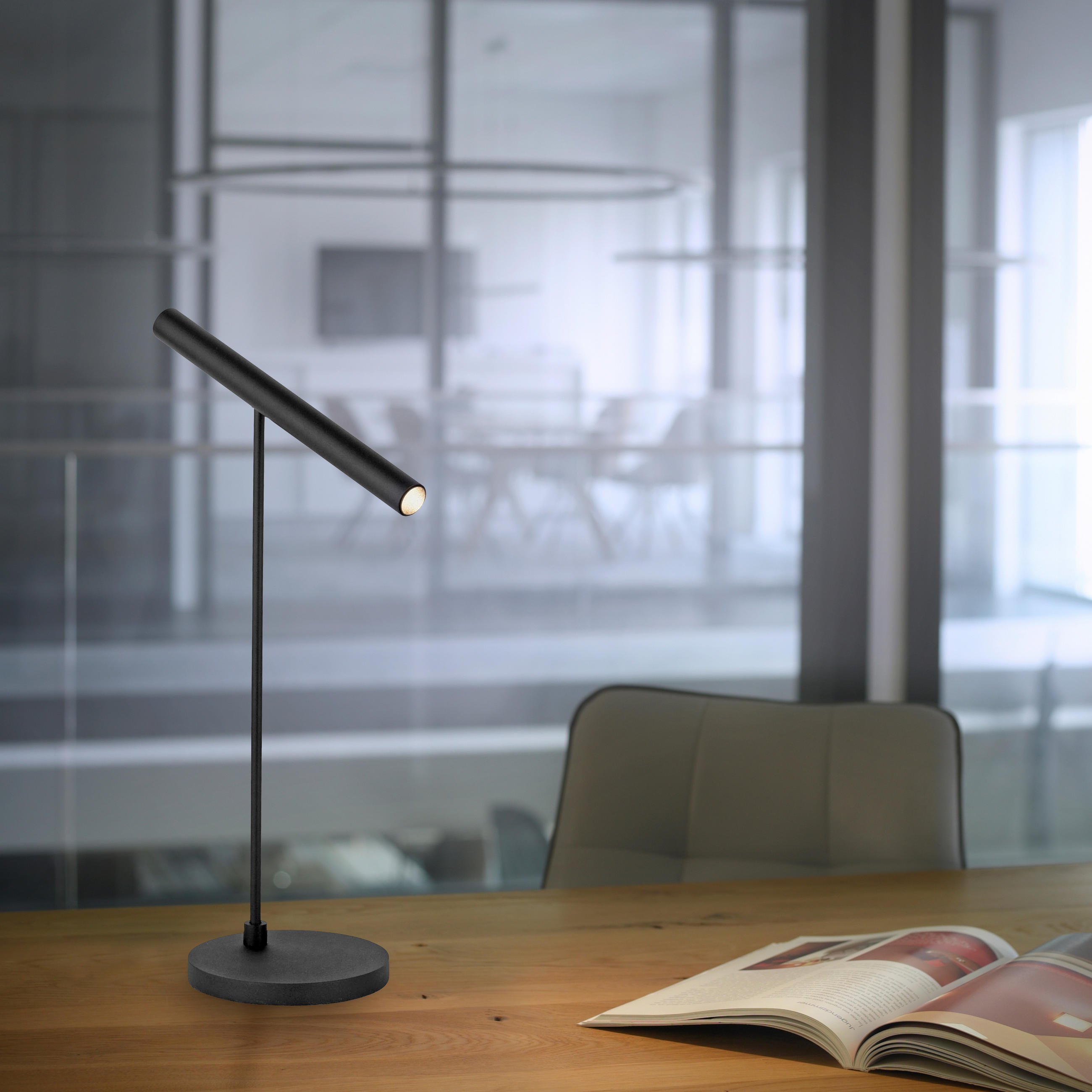 LED-TISCHLEUCHTE 27/14/53 cm   - Schwarz, Design, Metall (27/14/53cm) - Neuhaus PURE