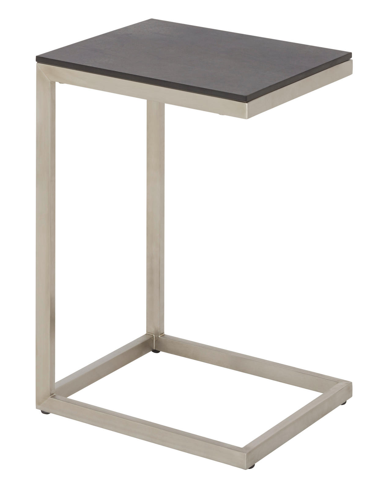 GARTENBEISTELLTISCH 35/30/56 cm Metall, Kunststoff  - Edelstahlfarben/Dunkelgrau, Design, Kunststoff/Metall (35/30/56cm) - Amatio