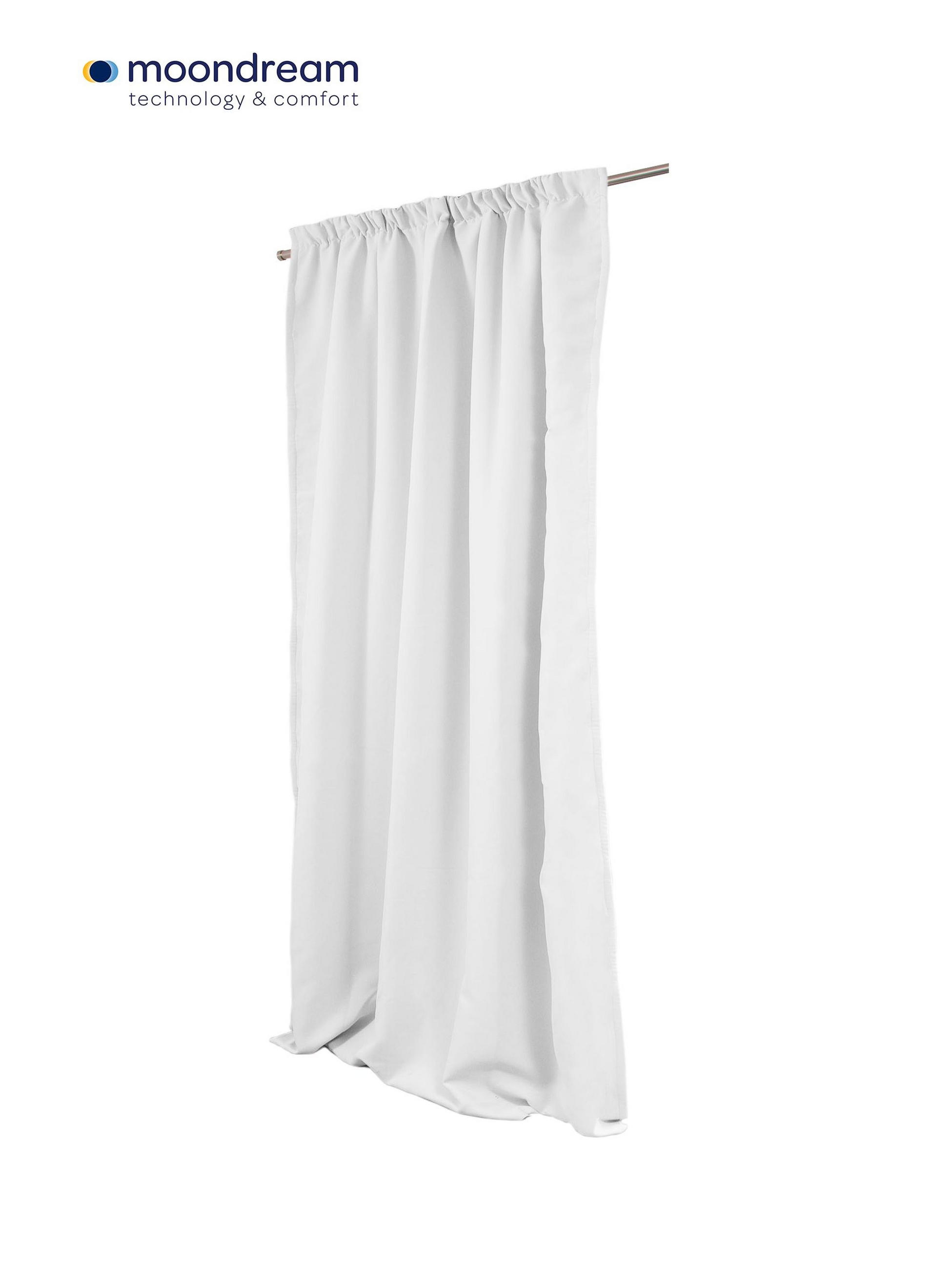 LÄRMSCHUTZVORHANG black-out (lichtundurchlässig)  - Weiß, Basics, Textil/Metall (145/260cm)