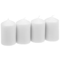 STUMPENKERZE 5,7/9 cm  - Weiß, KONVENTIONELL (5,7/9cm)