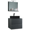 BADEZIMMER 3-teilig  in 61 cm  - Anthrazit/Schwarz, Modern, Glas/Keramik (61cm) - MID.YOU