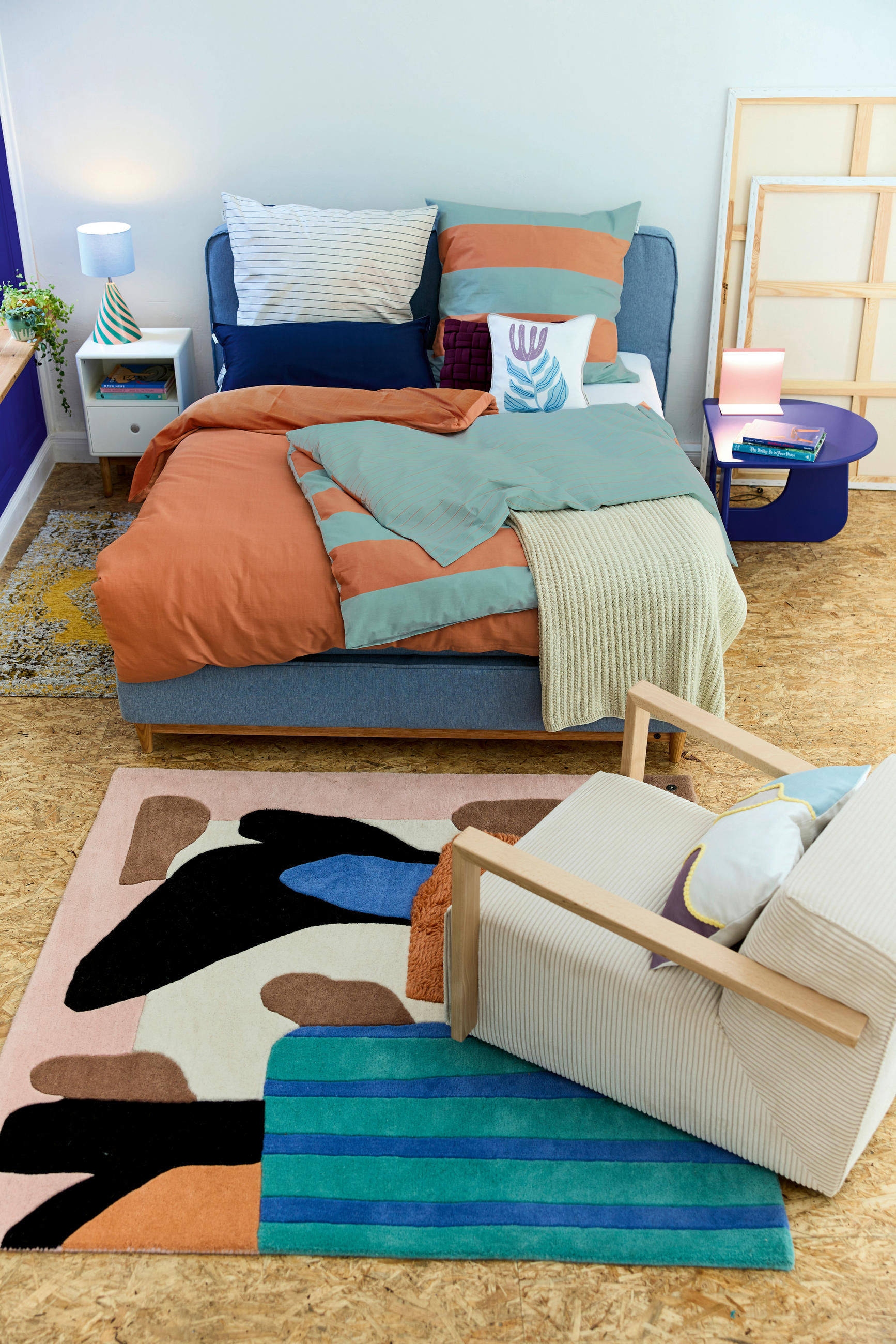 WENDEBETTWÄSCHE Renforcé 155/220 cm  - Koralle/Hellblau, Design, Textil (155/220cm) - Tom Tailor