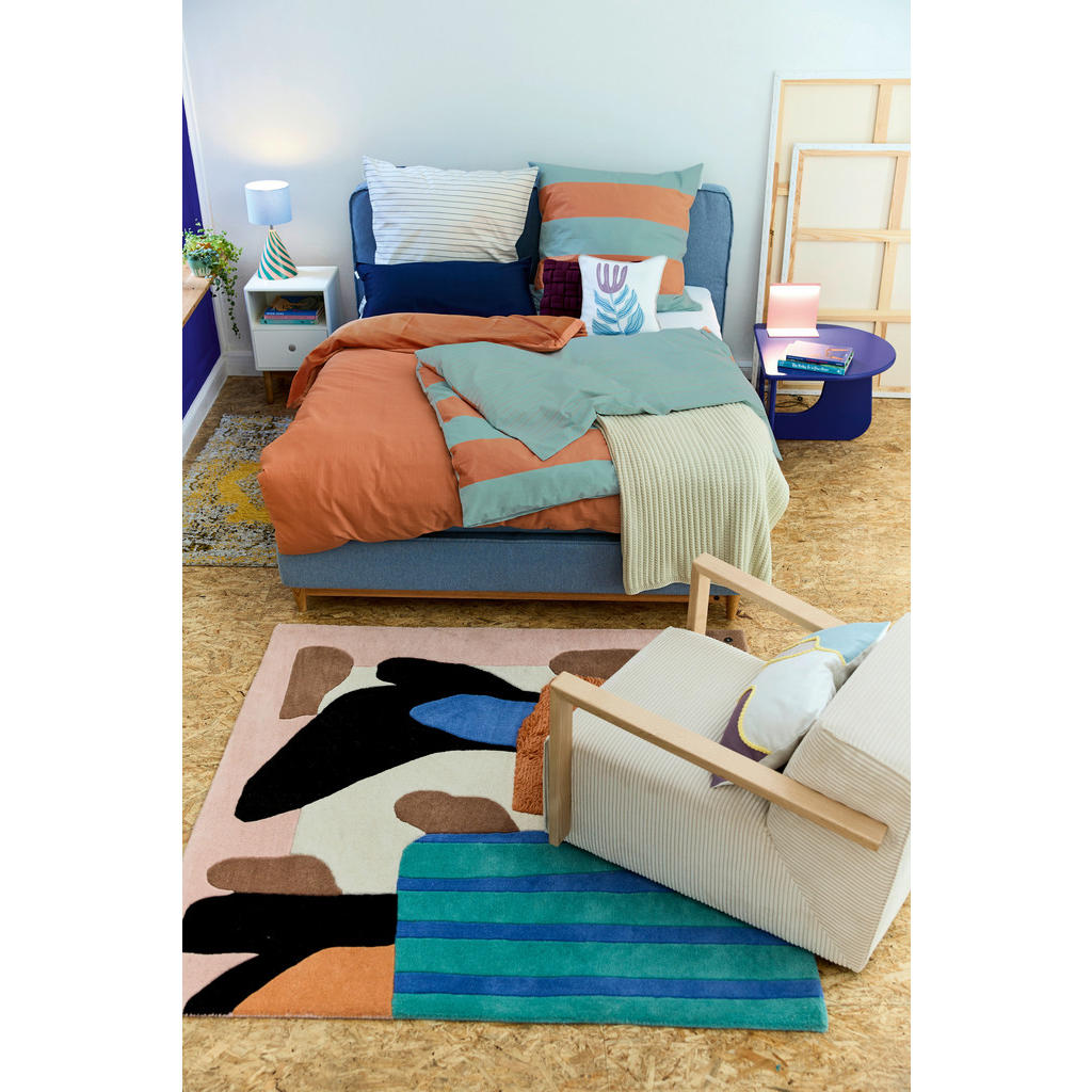 Thumbnail - Tom Tailor Wendebettwäsche, Hellblau, Koralle, Textil, Streifen, 155x220 cm, hautfreundlich, Schlaftextilien, Bettwäsche...