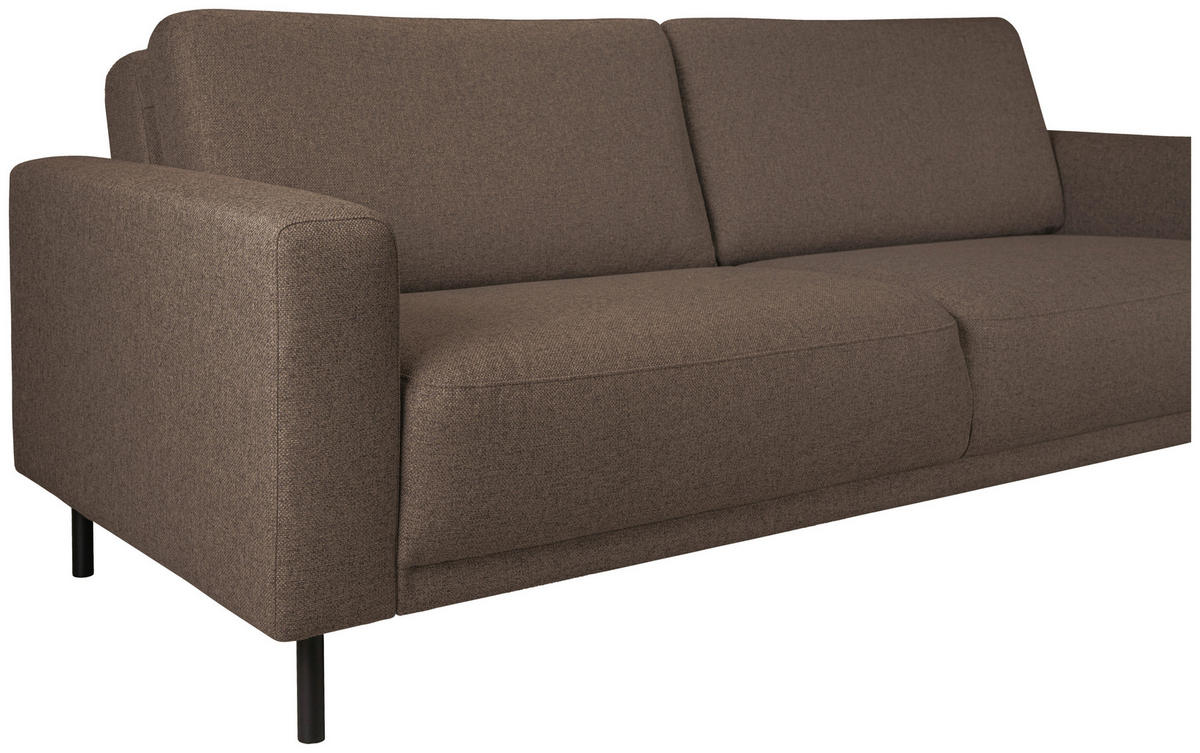 BÄDDSOFFA i rostfärgad, brun  - brun/svart, Design, metall/trä (225/86/97cm) - Best Price