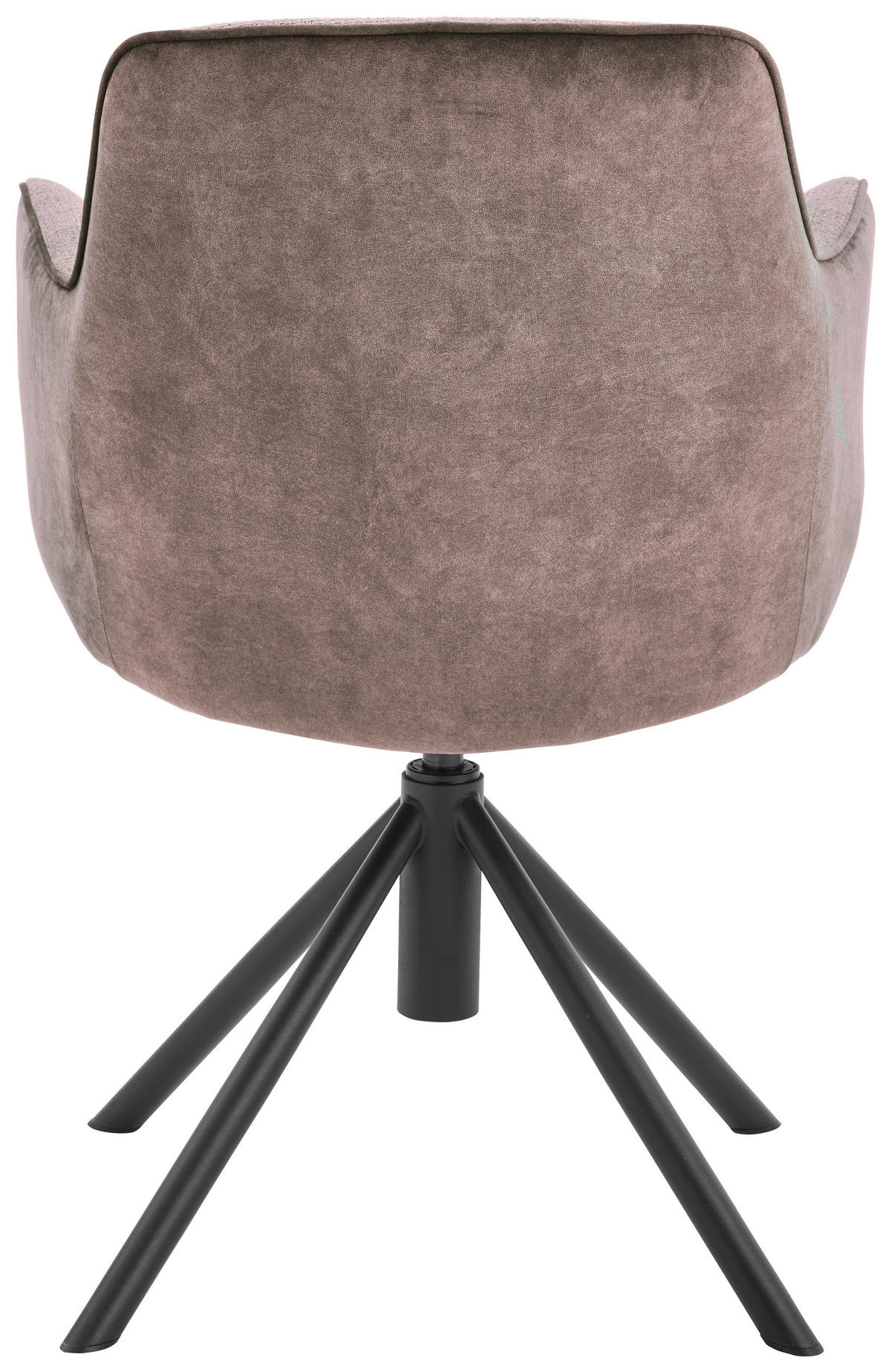 ARMLEHNSTUHL drehbar  in Eisen Flachgewebe  - Schwarz/Cappuccino, Design, Textil/Metall (60/88/64cm) - Novel