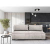 SCHLAFSOFA Struktur Beige  - Beige/Schwarz, Design, Kunststoff/Textil (202/90/99cm) - MID.YOU