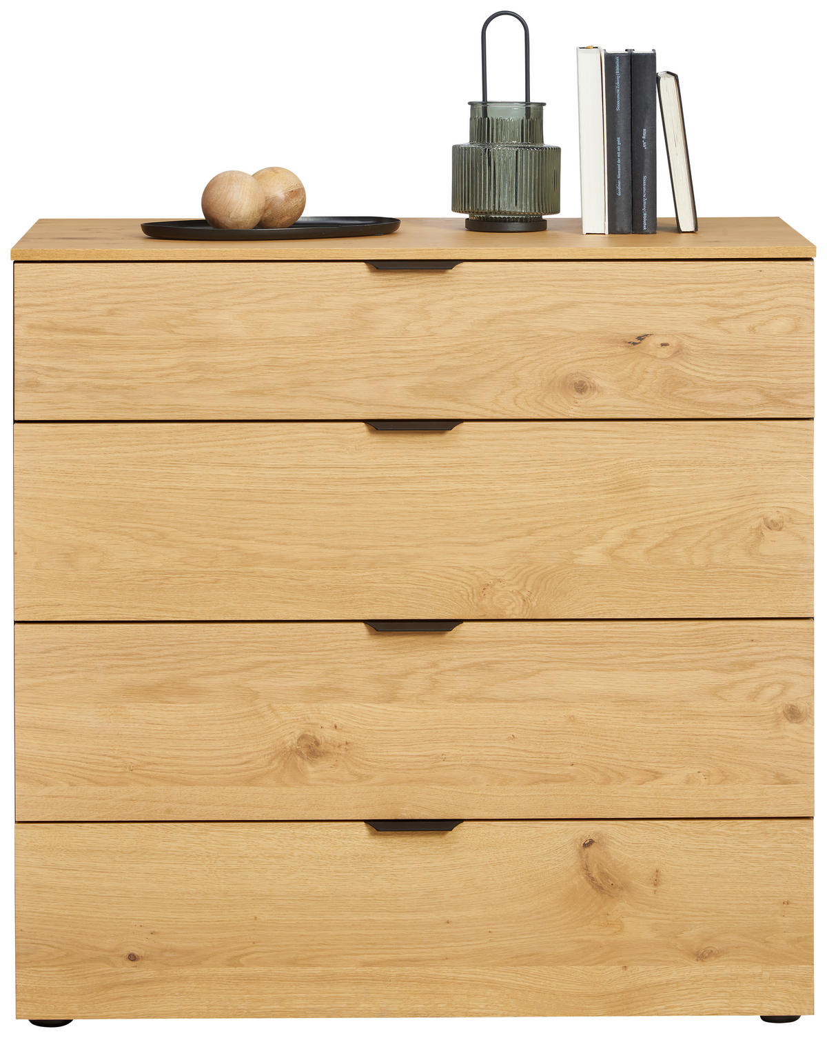 KOMMODE 90/87/43 cm  in Schwarz, Eichefarben  - Eichefarben/Schwarz, Design, Holz/Holzwerkstoff (90/87/43cm) - Jutzler