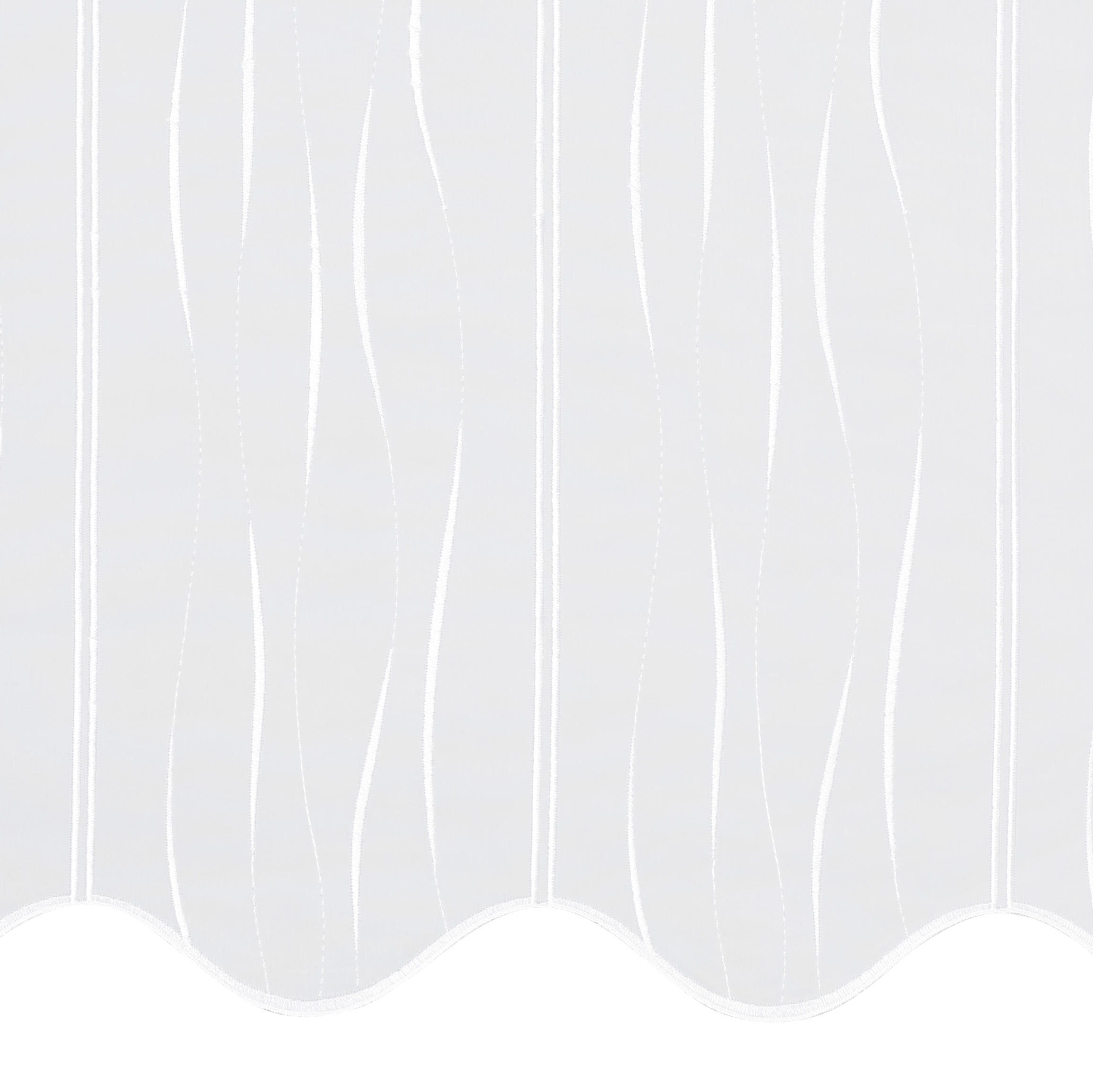 KRÁTKA ZÁCLONA, priehľadné, 50 cm - biela, Konventionell, textil (50cm) - Esposa