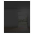SCHWEBETÜRENSCHRANK 162/223/68 cm 2-türig Grau, Schwarz  - Schwarz/Grau, KONVENTIONELL, Glas/Holzwerkstoff (162/223/68cm) - Novel