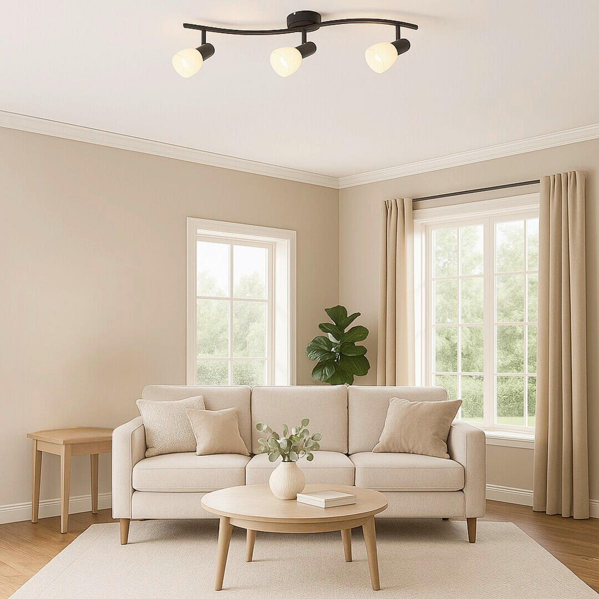 REFLEKTOR SOMA  - bela/crna, Osnovno, staklo/metal (62/7,2/16cm)