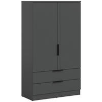 DREHTÜRENSCHRANK 80/140/37 cm,  in Anthrazit, 2-türig  - Anthrazit/Schwarz, MODERN, Holzwerkstoff/Kunststoff (80/140/37cm) - MID.YOU