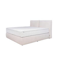 KONTINENTALSÄNG 180/200 cm  i cremefärgad  - svart/cremefärgad, Design, trämaterial/trä (180/200cm) - Visionight