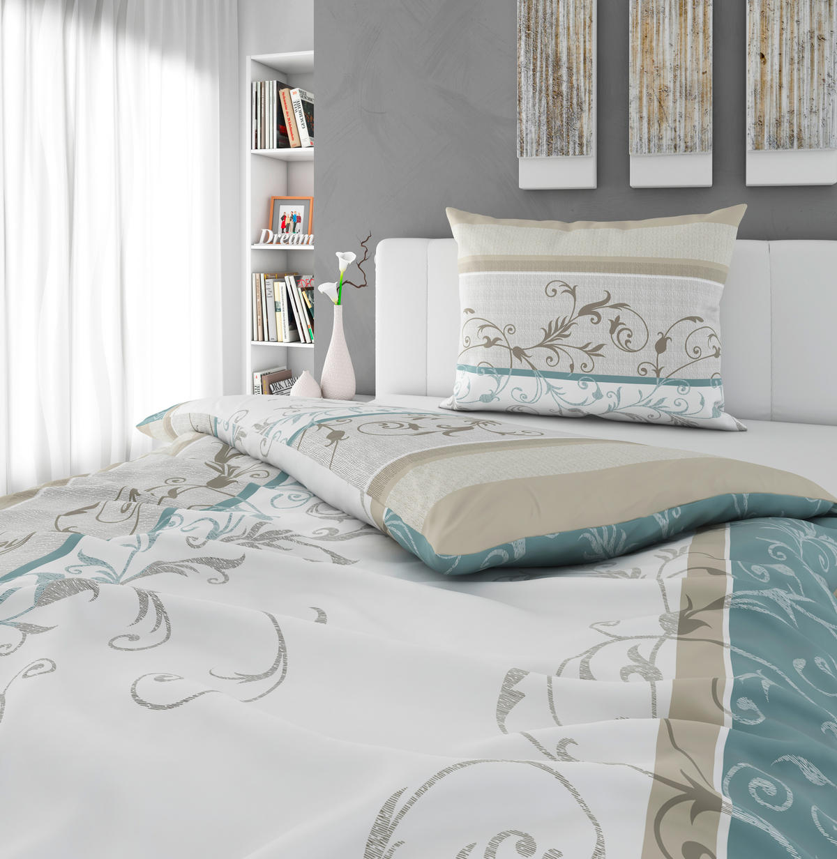 POSTEĽNÁ BIELIZEŇ, džersej, béžová, 140/200 cm - béžová, Konventionell, textil (140/200cm) - Esposa