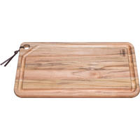 SCHNEIDEBRETT Holz Teakholz churrasco  - Hellbraun, Basics, Holz (49/28/1,8cm)