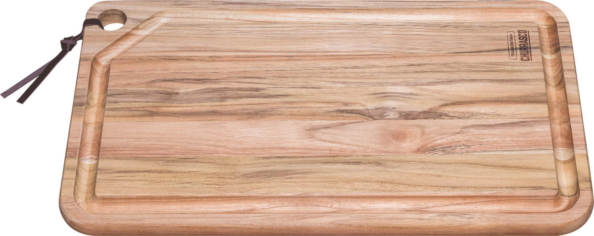 SCHNEIDEBRETT Holz Teakholz churrasco  - Hellbraun, Basics, Holz (49/28/1,8cm)