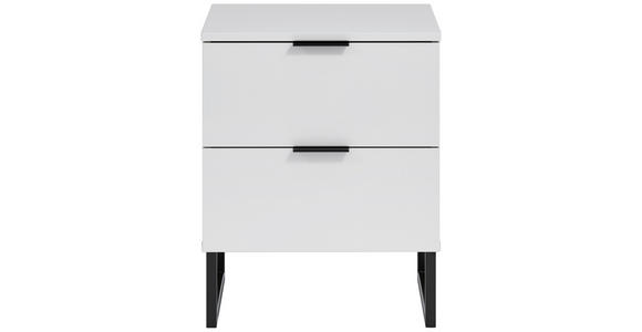 NACHTSCHRANK 45,1/56,7/43 cm  - Schwarz/Weiß, Design, Holzwerkstoff/Metall (45,1/56,7/43cm) - Novel