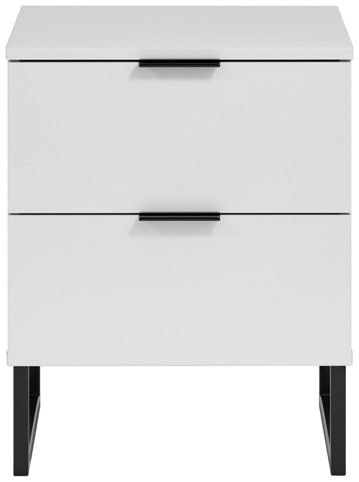 NACHTSCHRANK 45,1/56,7/43 cm  - Schwarz/Weiß, Design, Holzwerkstoff/Metall (45,1/56,7/43cm) - Novel