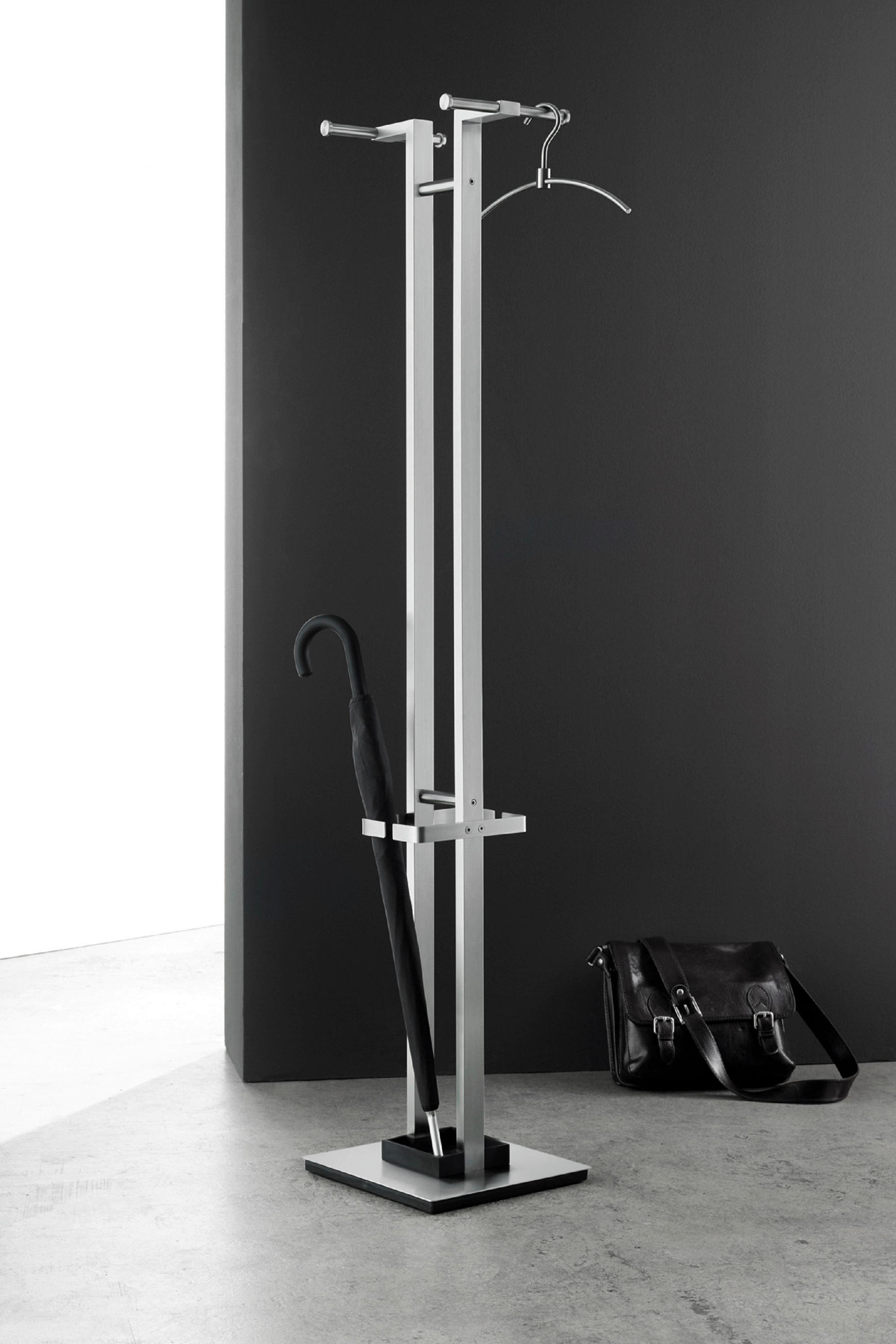 GARDEROBENSTÄNDER in Edelstahlfarben 32/165/32 cm   - Edelstahlfarben, MODERN, Metall (32/165/32cm) - Zack
