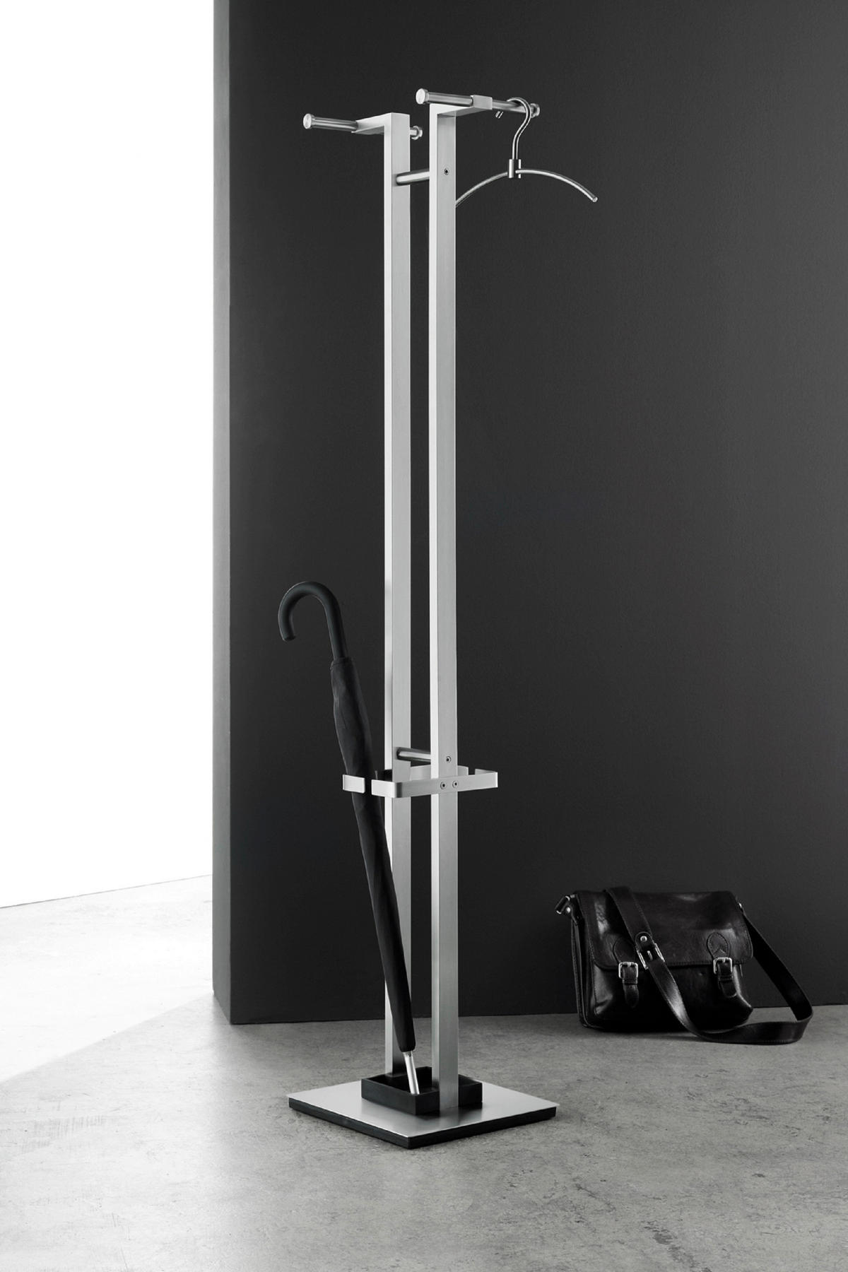 GARDEROBENSTÄNDER in Edelstahlfarben 32/165/32 cm   - Edelstahlfarben, MODERN, Metall (32/165/32cm) - Zack
