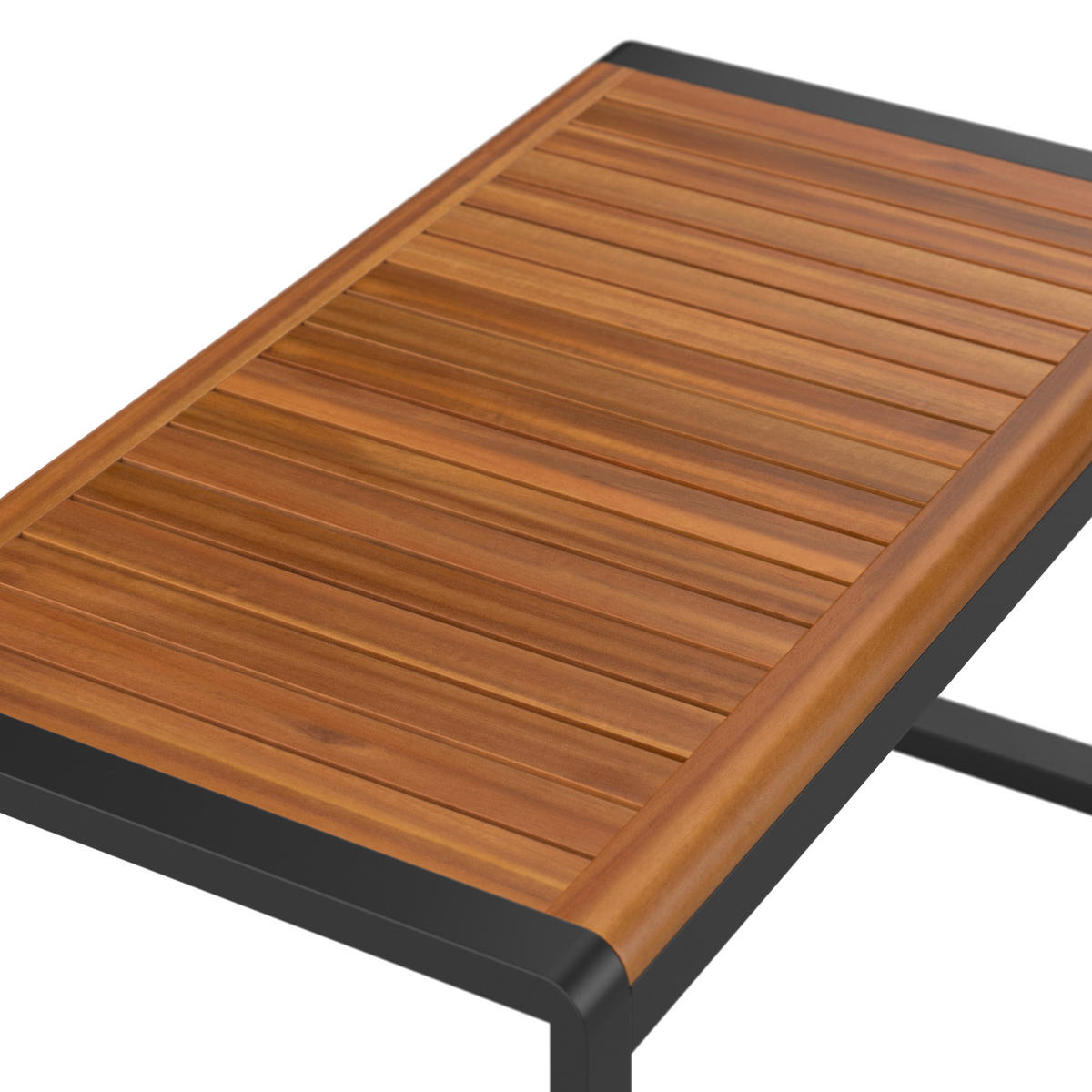 GARTENSET  - Schwarz/Akaziefarben, Design, Holz/Textil (128/68/90/70/70/41,5/68/68/50cm) - Ambia Garden