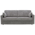 SCHLAFSOFA  in Webstoff Dunkelgrau  - Chromfarben/Dunkelgrau, KONVENTIONELL, Textil/Metall (208/86/97cm) - Novel