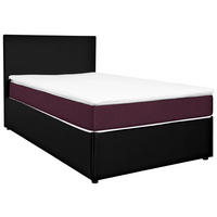 BOXBETT 140/200 cm  in Schwarz, Brombeere  - Brombeere/Schwarz, KONVENTIONELL, Holz/Holzwerkstoff (140/200cm) - MID.YOU