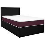 BOXBETT 120/200 cm  in Schwarz, Brombeere  - Brombeere/Schwarz, KONVENTIONELL, Holz/Holzwerkstoff (120/200cm) - Carryhome