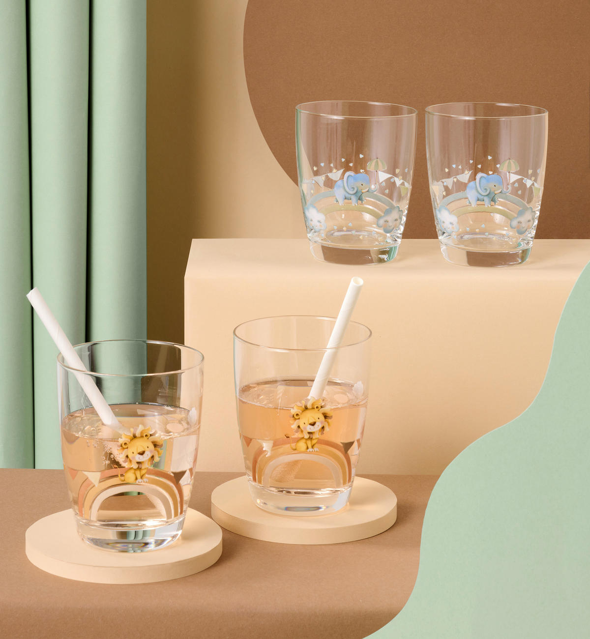GYEREKPOHÁR KÉSZLET - áttetsző/kék, Basics, Üveg (8,5cm) - Villeroy & Boch