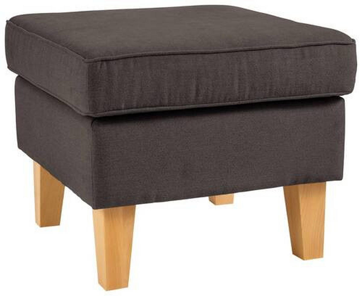 HOCKER in Textil Schlammfarben  - Schlammfarben/Eichefarben, Design, Holz/Textil (55/44/55cm) - MID.YOU